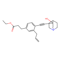 ethyl 3-[4-(2-{3-hydroxy-1-azabicyclo[2.2.2]octan-3-yl}ethynyl)-3-(prop-2-en-1-yl)phenyl]propanoate，Moligand™，阿拉丁
