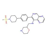 7-[4-(1-methylsulfonylpiperidin-4-yl)phenyl]-N-[[(2S)-morpholin-2-yl]methyl]pyrido[3,4-b]pyrazin-8-amine，阿拉丁