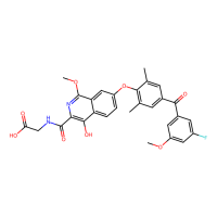 (7-(4-(3-Fluoro-5-methoxybenzoyl)-2,6-dimethylphenoxy)-4-hydroxy-1-methoxyisoquinoline-3-carbonyl)glycine,Moligand™,阿拉丁
