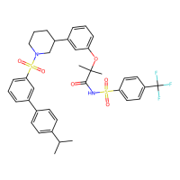 2-(3-(1-((4′-Isopropyl-[1,1′-biphenyl]-3-yl)sulfonyl)piperidin-3-yl)phenoxy)-2-methyl-N-((4-(trifluoromethyl)phenyl)sulfonyl)propanamide，Moligand™，阿拉丁