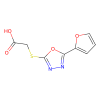 {[5-（2-呋喃基）-1,3,4-恶二唑-2-基]硫基}乙酸，33621-24-8，≥95%，阿拉丁