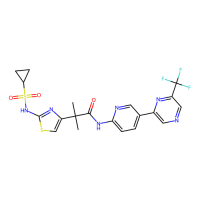 2-[2-(cyclopropylsulfonylamino)-1,3-thiazol-4-yl]-2-methyl-N-[5-[6-(trifluoromethyl)pyrazin-2-yl]pyridin-2-yl]propanamide，Moligand™，阿拉丁