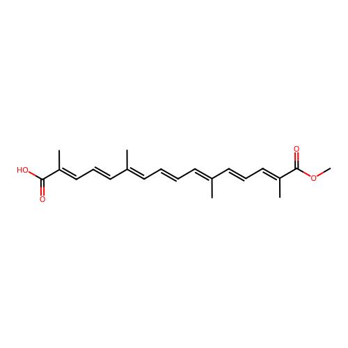 Crocetin monomethyl ester，25368-09-6，10mM in DMSO，阿拉丁产品图