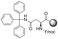 Fmoc-Asn(Trt)-王氏树脂,100-200 mesh, 1%DVB, Substitution 0.3-0.8mmol/g,阿拉丁