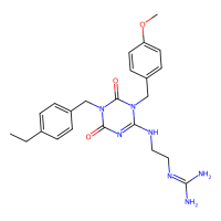 2-[2-[[5-[(4-ethylphenyl)methyl]-1-[(4-methoxyphenyl)methyl]-4,6-dioxo-1,3,5-triazin-2-yl]amino]ethyl]guanidine，Moligand™，阿拉丁