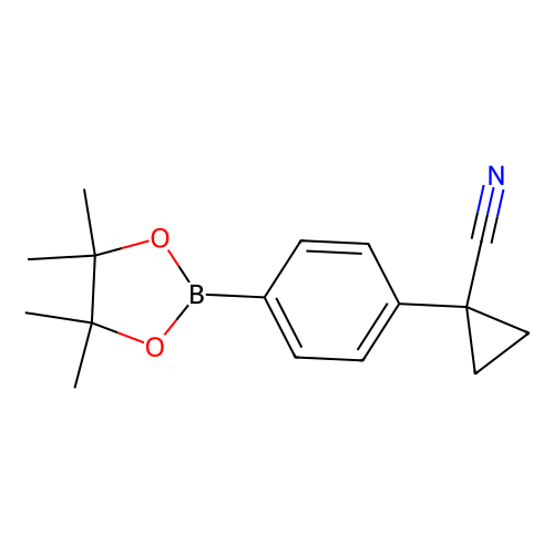 1-[4-(tetramethyl-1,3,2-dioxaborolan-2-yl)phenyl]cyclopropane-1-carbonitrile，1206641-31-7，97%，阿拉丁产品图