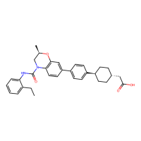 2-[(1r,4r)-4-{4-[(2R)-4-[(2-ethylphenyl)carbamoyl]-2-methyl-3,4-dihydro-2H-1,4-benzoxazin-7-yl]phenyl}cyclohexyl]acetic acid，Moligand™，阿拉丁