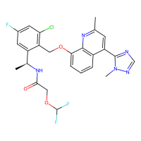 N-[(1S)-1-[3-chloro-5-fluoro-2-[[2-methyl-4-(2-methyl-1,2,4-triazol-3-yl)quinolin-8-yl]oxymethyl]phenyl]ethyl]-2-(difluoromethoxy)acetamide，Moligand™，阿拉丁