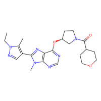 [(3S)-3-[8-(1-ethyl-5-methylpyrazol-4-yl)-9-methylpurin-6-yl]oxypyrrolidin-1-yl]-(oxan-4-yl)methanone，Moligand™，阿拉丁