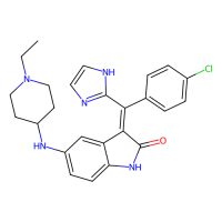 3-[(4-chlorophenyl)-(1H-imidazol-2-yl)methylidene]-5-[(1-ethylpiperidin-4-yl)amino]-1H-indol-2-one，Moligand™，阿拉丁