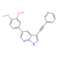 3-{2-[5-(3,4-dimethoxyphenyl)-1H-pyrrolo[2,3-b]pyridin-3-yl]ethynyl}pyridine，Moligand™，阿拉丁