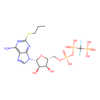 ({[({[(2R,3S,4R,5R)-5-[6-amino-2-(propylsulfanyl)-9H-purin-9-yl]-3,4-dihydroxyoxolan-2-yl]methoxy}(hydroxy)phosphoryl)oxy](hydroxy)phosphoryl}difluoromethyl)phosphonic acid，145783-24-0，Moligand™，阿拉丁