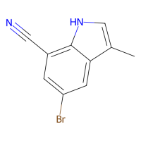 5-溴-3-甲基-1H-吲哚-7-腈，1221448-64-1，≥95%，阿拉丁