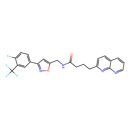N-[[3-[4-fluoro-3-(trifluoromethyl)phenyl]-1,2-oxazol-5-yl]methyl]-4-(1,8-naphthyridin-2-yl)butanamide，Moligand™，阿拉丁产品图