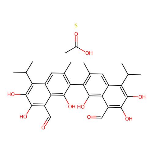 (S)-Gossypol (acetic acid),1189561-66-7,≥99%,阿拉丁产品图