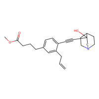 methyl 4-[4-(2-{3-hydroxy-1-azabicyclo[2.2.2]octan-3-yl}ethynyl)-3-(prop-2-en-1-yl)phenyl]butanoate，Moligand™，阿拉丁
