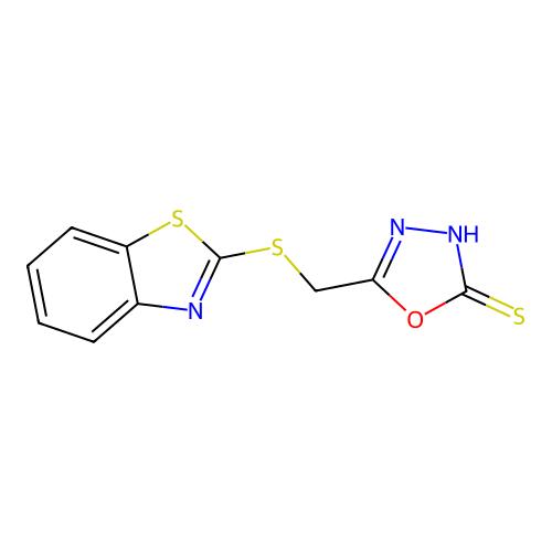 5-((benzo[d]thiazol-2-ylthio)methyl)-1,3,4-oxadiazole-2(3H)-thione，132274-57-8，阿拉丁产品图
