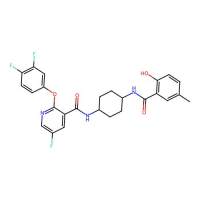 2-(3,4-Difluorophenoxy)-5-fluoro-N-(cis-4-((2-hydroxy-5-methylbenzoyl)amino)cyclohexyl)nicotinamide，582332-31-8，阿拉丁