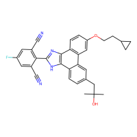 2-[6-(2-cyclopropylethoxy)-9-(2-hydroxy-2-methylpropyl)-1H-phenanthro[9,10-d]imidazol-2-yl]-5-fluorobenzene-1,3-dicarbonitrile，Moligand™，阿拉丁