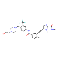 5-[2-[5-[[4-[[4-(2-hydroxyethyl)piperazin-1-yl]methyl]-3-(trifluoromethyl)phenyl]carbamoyl]-2-methylphenyl]ethynyl]-N,1-dimethylimidazole-2-carboxamide，Moligand™，阿拉丁