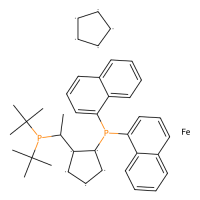 (2R)-1-{(1R)-2-[二(1-萘基)膦基]二茂铁基}乙基二叔丁基膦，849924-43-2，98% 99%ee，阿拉丁