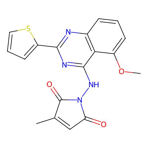 1-(5-Methoxy-2-thiophen-2-yl-quinazolin-4-ylamino)-3-methyl-pyrrole-2,5-dione,219773-55-4,阿拉丁产品图