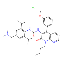 3-[1-butyl-4-(3-methoxyphenyl)-2-oxo-1,2-dihydro-1,8-naphthyridin-3-yl]-1-{4-[(dimethylamino)methyl]-2,6-bis(propan-2-yl)phenyl}urea hydrochloride，Moligand™，阿拉丁