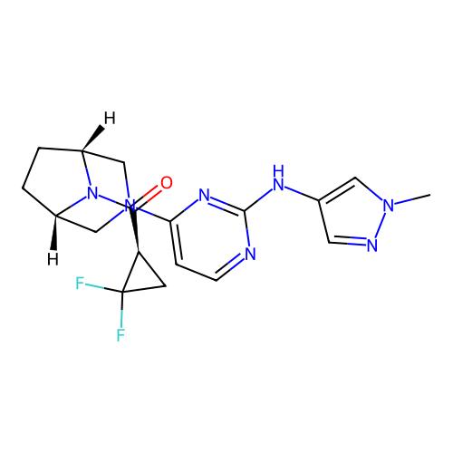 4-[(1R,5S)-8-[(1R)-2,2-difluorocyclopropanecarbonyl]-3,8-diazabicyclo[3.2.1]octan-3-yl]-N-(1-methyl-1H-pyrazol-4-yl)pyrimidin-2-amine，1883299-63-5，阿拉丁产品图