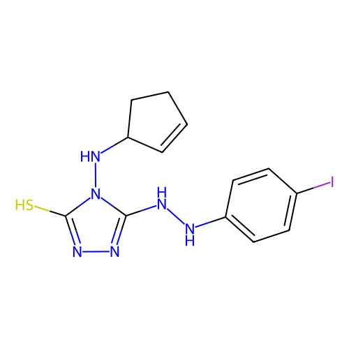 4-(cyclopent-1-en-3-ylamino)-5-(2-(4-iodophenyl)hydrazinyl)-4H-1,2,4-triazole-3-thiol,Moligand™,阿拉丁产品图