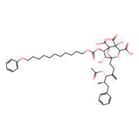 (6R,7R)-1-[(4S,5R)-4-(acetyloxy)-5-benzyl-3-methylidenehexyl]-4,7-dihydroxy-6-({[(11-phenoxyundecyl)oxy]carbonyl}oxy)-2,8-dioxabicyclo[3.2.1]octane-3,4,5-tricarboxylic acid，Moligand™，阿拉丁
