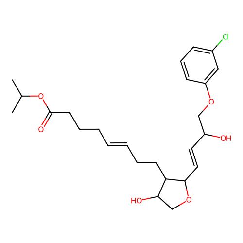 propan-2-yl (Z)-8-[(2R,3S,4R)-2-[(E,3R)-4-(3-chlorophenoxy)-3-hydroxybut-1-enyl]-4-hydroxyoxolan-3-yl]oct-5-enoate，阿拉丁产品图