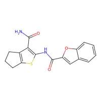 N-(3-carbamoyl-5,6-dihydro-4H-cyclopenta[b]thiophen-2-yl)-1-benzofuran-2-carboxamide，637312-74-4，阿拉丁