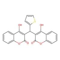 4-hydroxy-3-[(4-hydroxy-2-oxo-2H-chromen-3-yl)(thiophen-2-yl)methyl]-2H-chromen-2-one，15938-73-5，阿拉丁