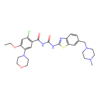 1-[2-chloro-4-ethoxy-5-(morpholin-4-yl)benzoyl]-3-{6-[(4-methylpiperazin-1-yl)methyl]-1,3-benzothiazol-2-yl}urea，Moligand™，阿拉丁