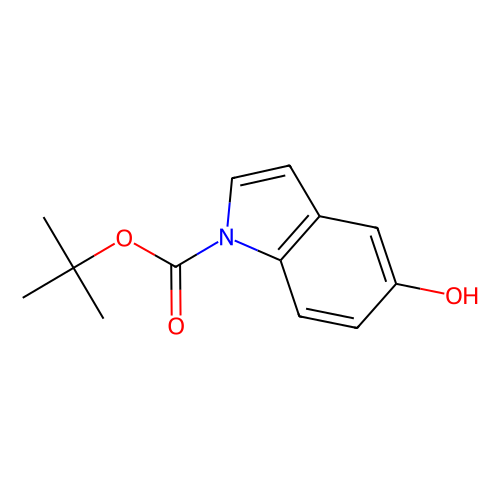 N-Boc-5-羟基吲哚,434958-85-7,≥97%,阿拉丁产品图
