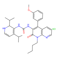 1-[2,4-bis(propan-2-yl)-1,2-dihydropyridin-3-yl]-3-[1-butyl-4-(3-methoxyphenyl)-2-oxo-1,2-dihydro-1,8-naphthyridin-3-yl]urea hydrochloride，Moligand™，阿拉丁