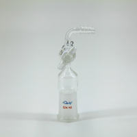 90°抽气接头,玻璃节门,i-Quip™, 材质:高硼硅玻璃;颜色:透明;节门孔径:2mm