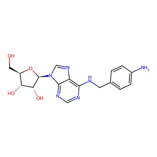 N-[(4-Aminophenyl)methyl]adenosine，95523-13-0，10mM in DMSO，阿拉丁产品图