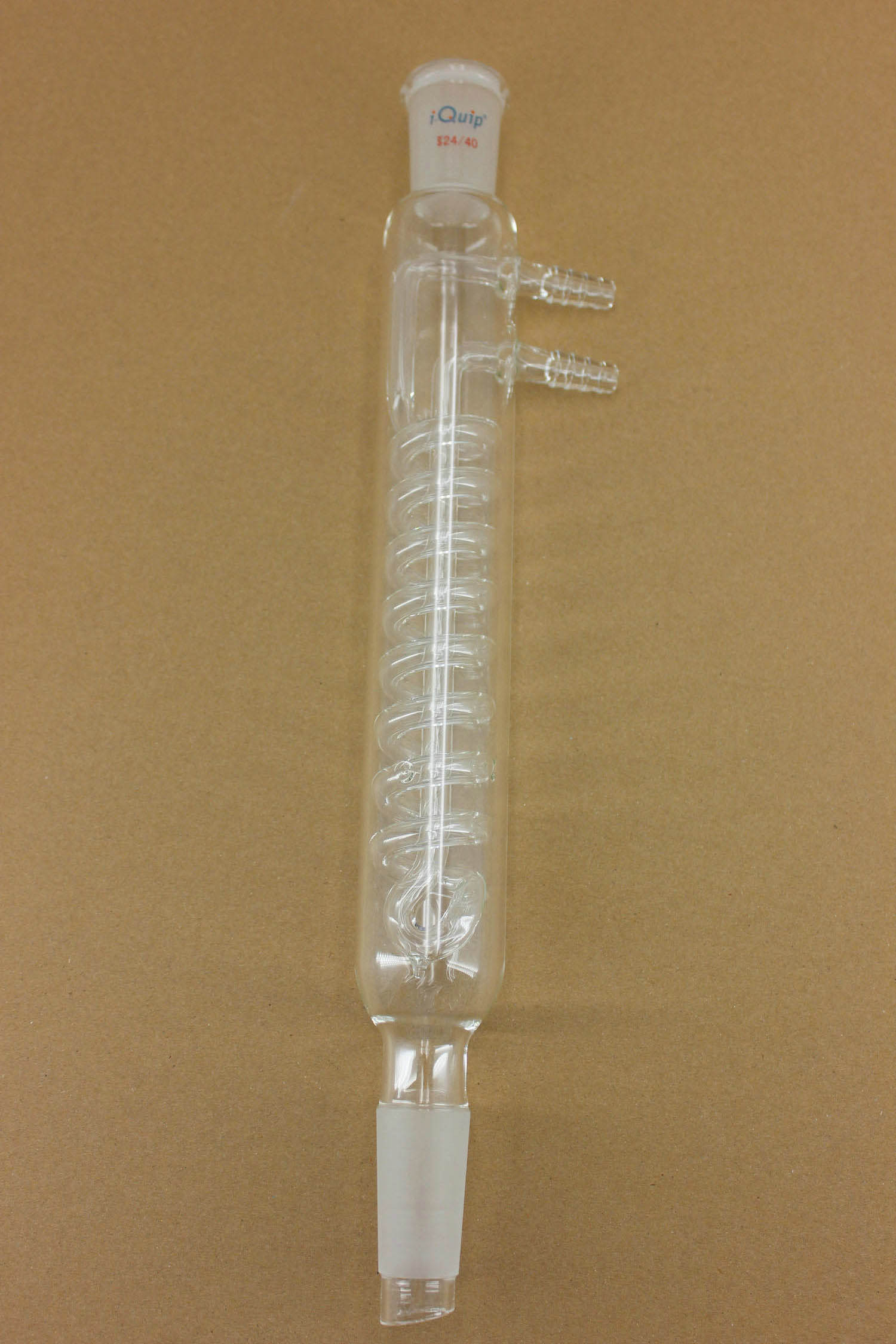 高容量回流冷凝器,i-Quip™, 材质:高硼硅玻璃;颜色:透明;磨口:24/40;小咀外径:10mm产品图