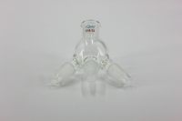 三通蒸馏接受管,i-Quip™, 材质:高硼硅玻璃;颜色:透明