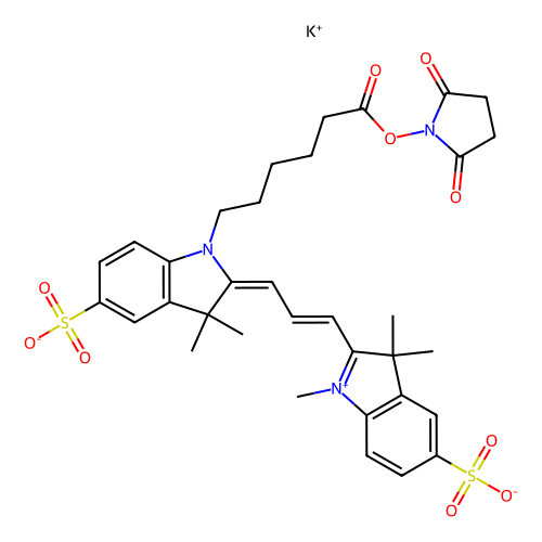 Sulfo-Cy3 NHS 酯，1424150-38-8，BioReagent, ≥95%(HPLC)，阿拉丁