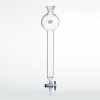 球磨口具砂板存储球闪式层析柱,带四氟节门，i-Quip™, 材质:高硼硅玻璃;颜色:透明;磨口:35/20