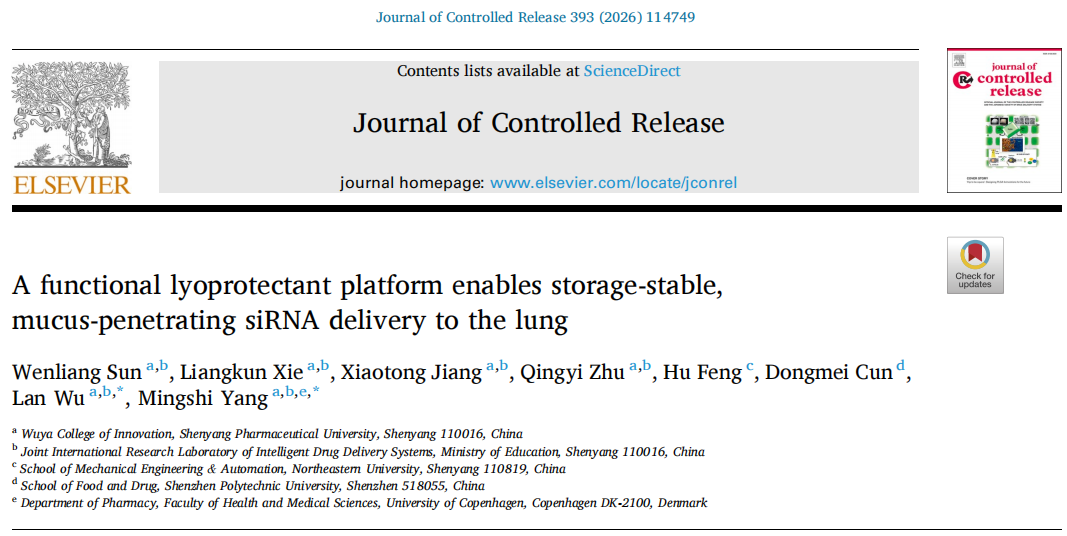 解决吸入 RNA 两大瓶颈！JCR 重磅：冻干 + 溶黏液双功能纳米药，让哮喘治疗迎来新范式