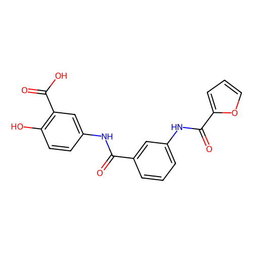 5-(3-(呋喃-2-甲酰胺基)苯甲酰氨基)-2-羟基苯甲酸,887686-02-4,≥99%,阿拉丁产品图