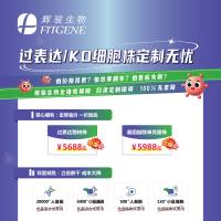 过表达/KO细胞株定制低至5688元！免基因+免细胞费/无效全额退款