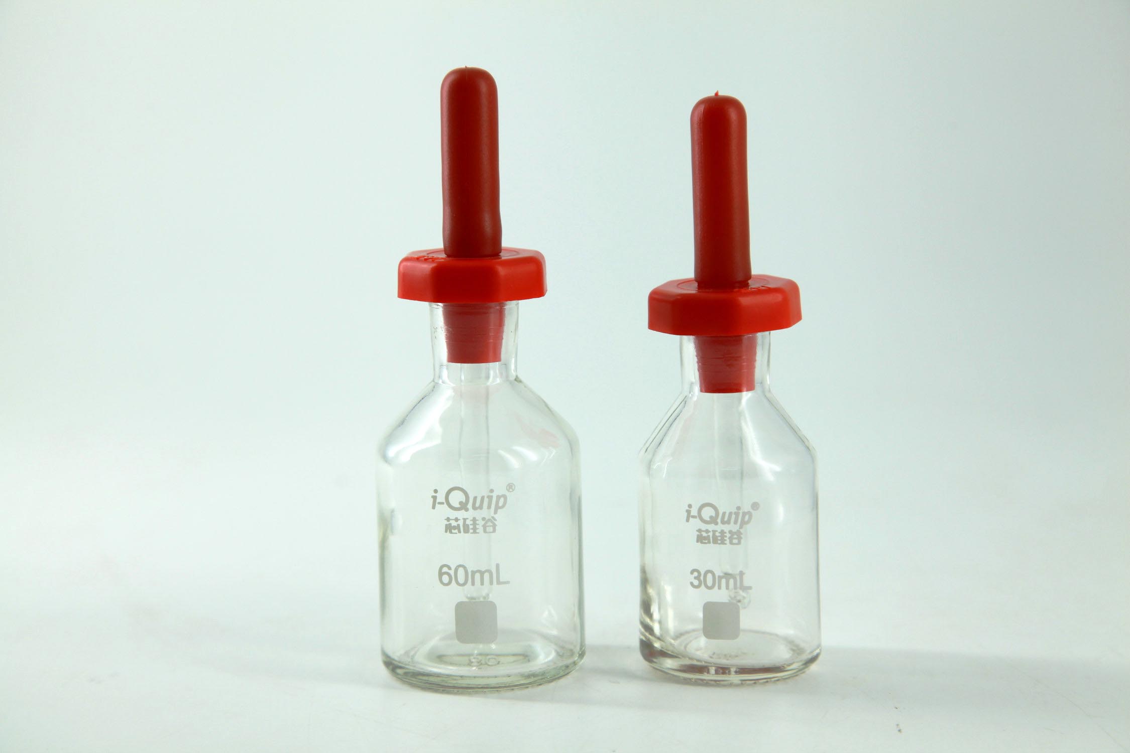 英式白滴瓶,i-Quip™, 材质:高硼硅玻璃;颜色:透明