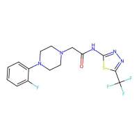 2-[4-(2-fluorophenyl)piperazin-1-yl]-N-[5-(trifluoromethyl)-1,3,4-thiadiazol-2-yl]acetamide，227957-81-5，阿拉丁