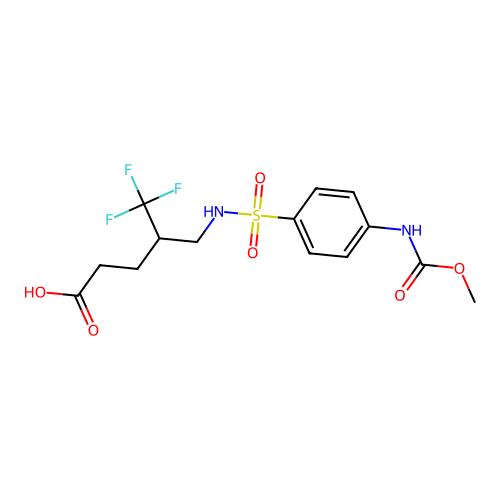 5,5,5-Trifluoro-4-({4-[(methoxycarbonyl)amino]benzenesulfonamido}methyl)pentanoic acid，300713-88-6，≥98%，阿拉丁产品图