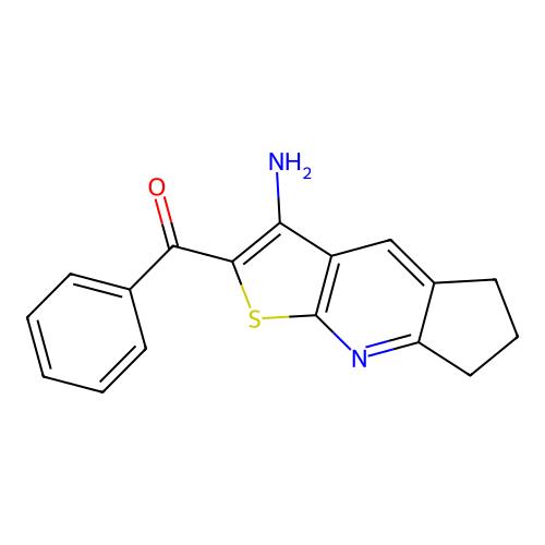 (3-amino-6,7-dihydro-5H-cyclopenta[b]thieno[3,2-e]pyridin-2-yl)(phenyl)methanone，166113-88-8，阿拉丁产品图