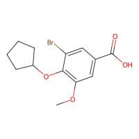 3-Bromo-4-(cyclopentyloxy)-5-methoxybenzoic acid,713104-51-9,阿拉丁